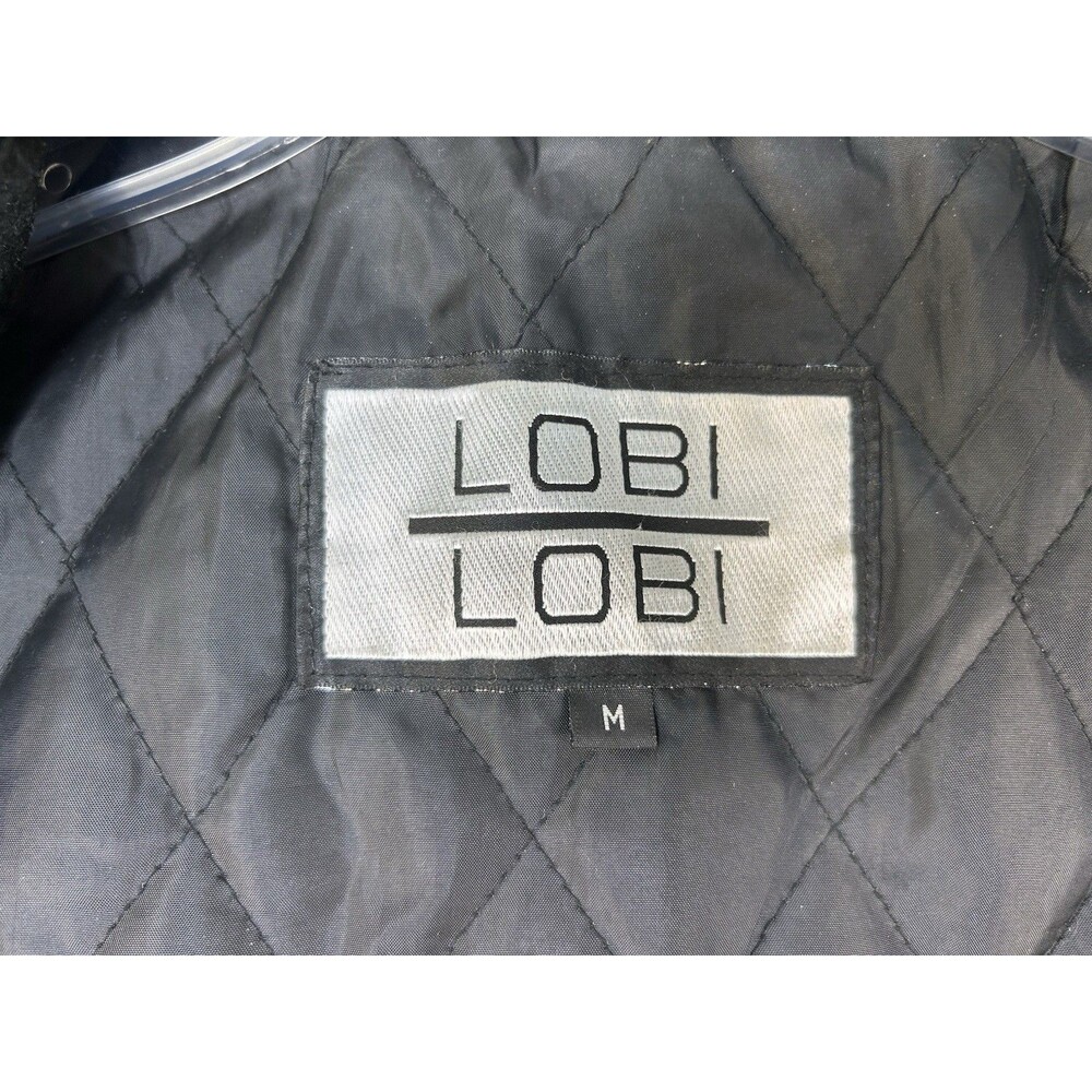 VTG Lobi Lobi Black Genuine Leather Penny Lane Embroidered Quilted Jacket Size M - Picture 11 of 13